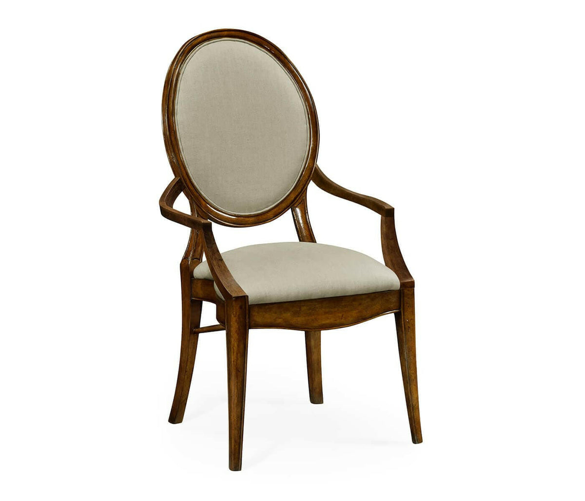 Jonathan Charles Monarch Spoon Back Dining Armchair in Walnut - Mazo.