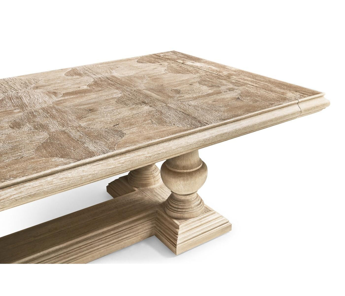 Jonathan Charles Refectory Dining Table Eclectic in Limed Acacia.