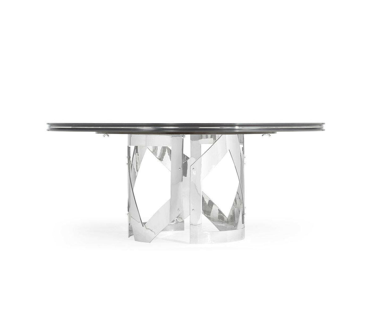 Jonathan Charles Round Dining Table in Grey Eucalyptus - Large.