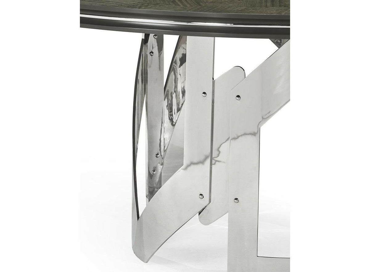 Jonathan Charles Round Dining Table in Grey Eucalyptus - Large.