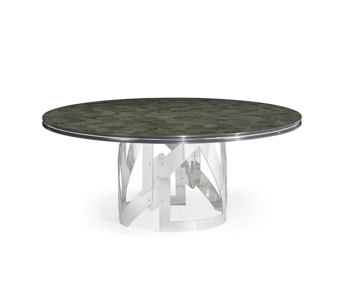 Jonathan Charles Round Dining Table in Grey Eucalyptus - Large.