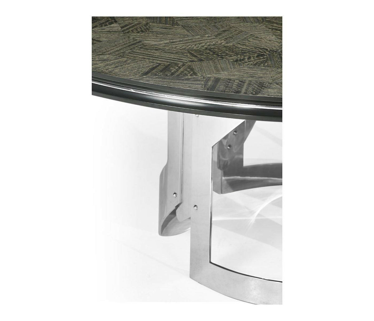 Jonathan Charles Round Dining Table in Grey Eucalyptus - Large.