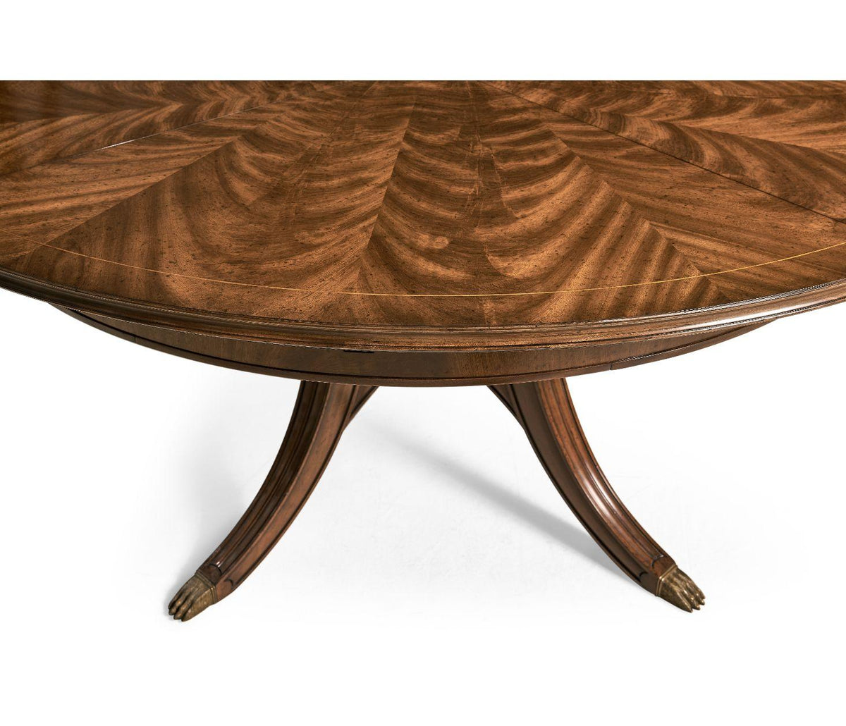 Jonathan Charles Round Dining Table Monarch with Self Storing Leaves.