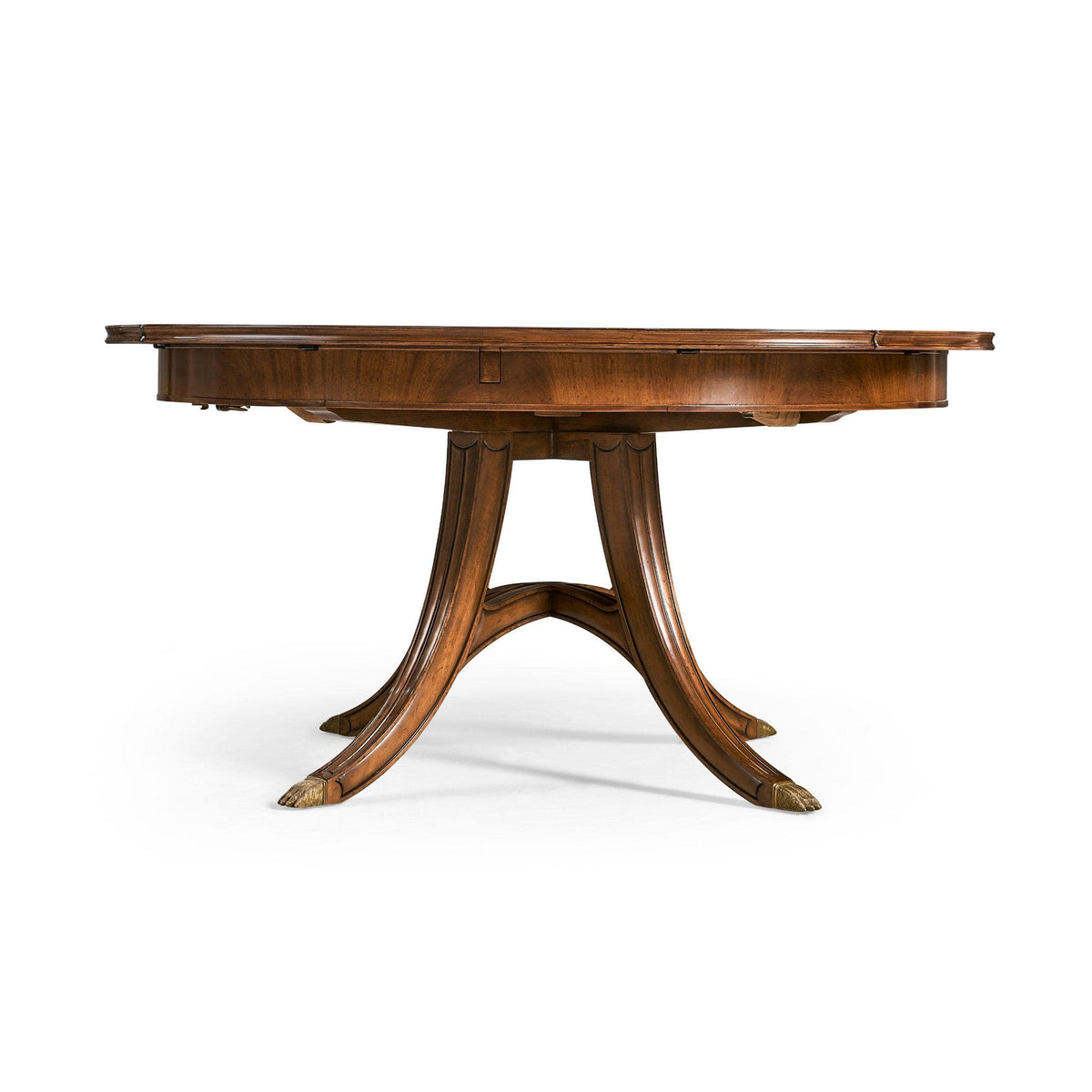 Jonathan Charles Round Dining Table Monarch with Self Storing Leaves.