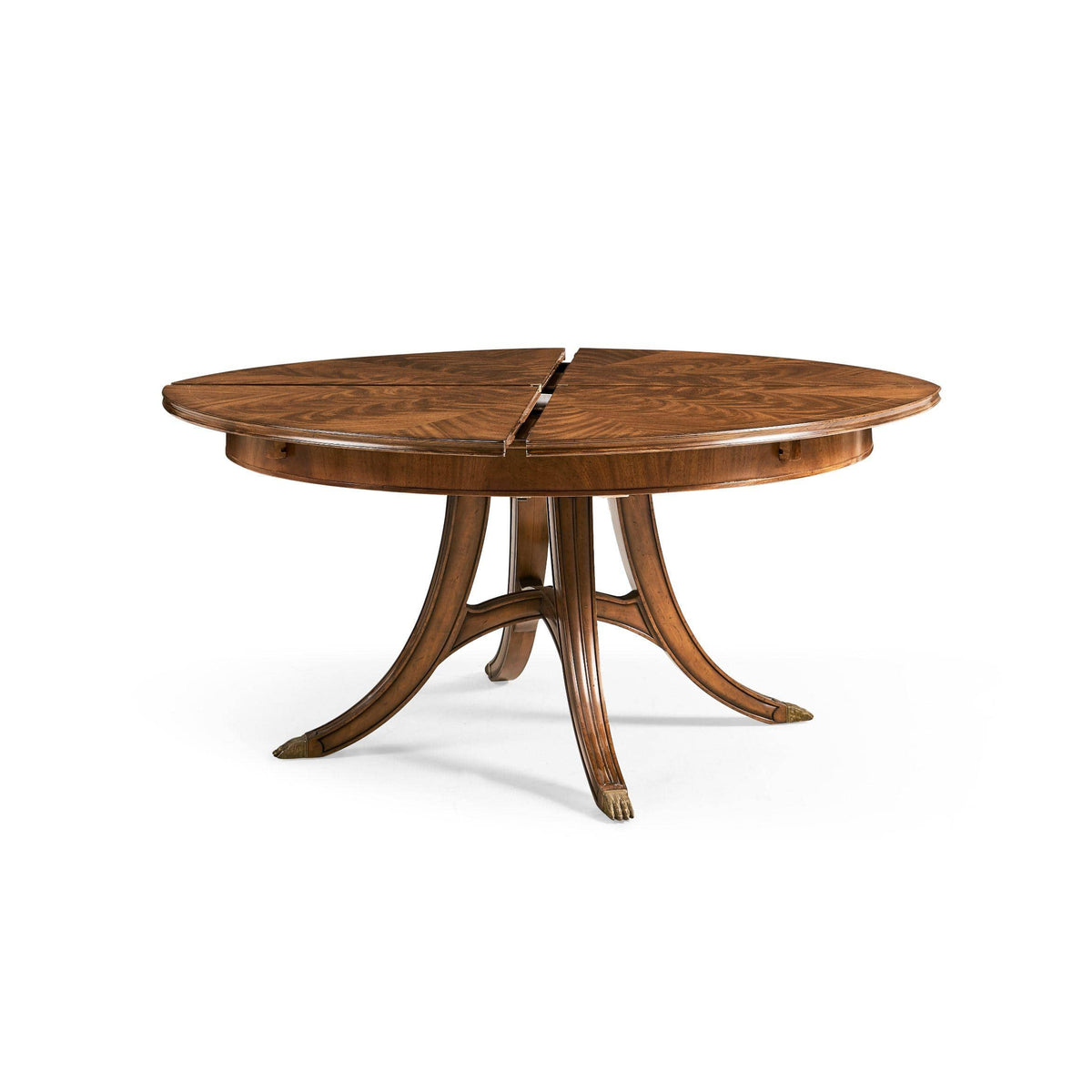 Jonathan Charles Round Dining Table Monarch with Self Storing Leaves.