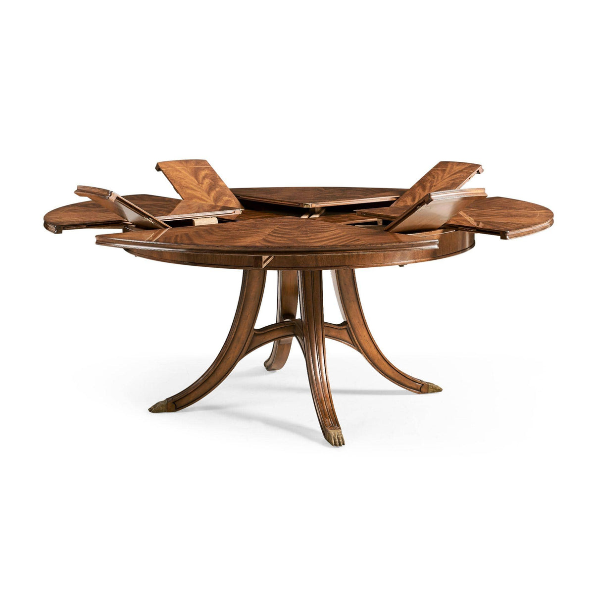 Jonathan Charles Round Dining Table Monarch with Self Storing Leaves.