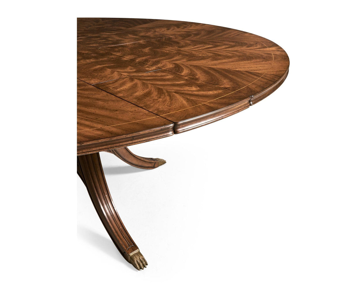 Jonathan Charles Round Dining Table Monarch with Self Storing Leaves.