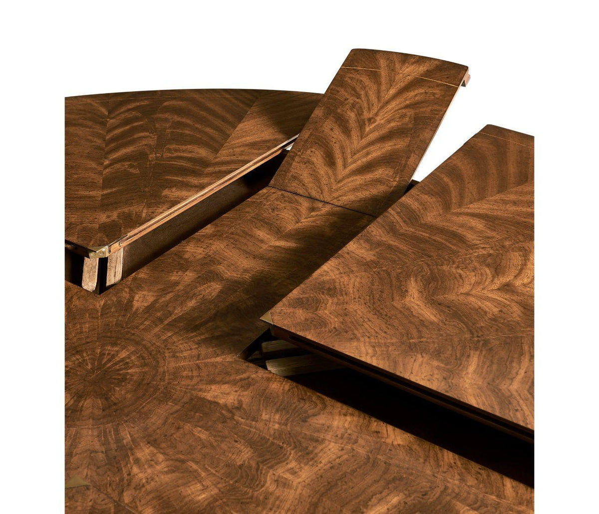 Jonathan Charles Round Dining Table Monarch with Self Storing Leaves.