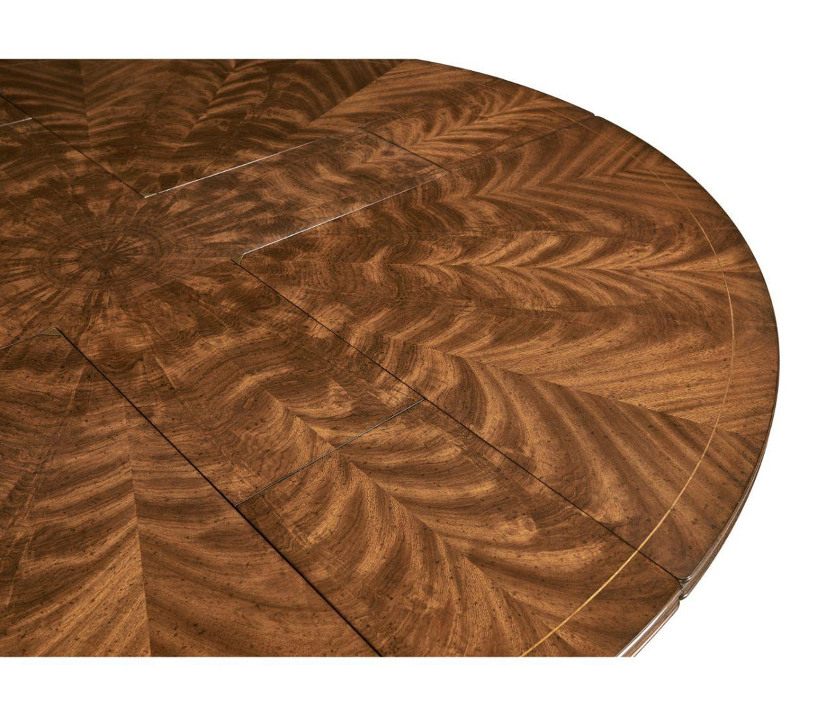 Jonathan Charles Round Dining Table Monarch with Self Storing Leaves.