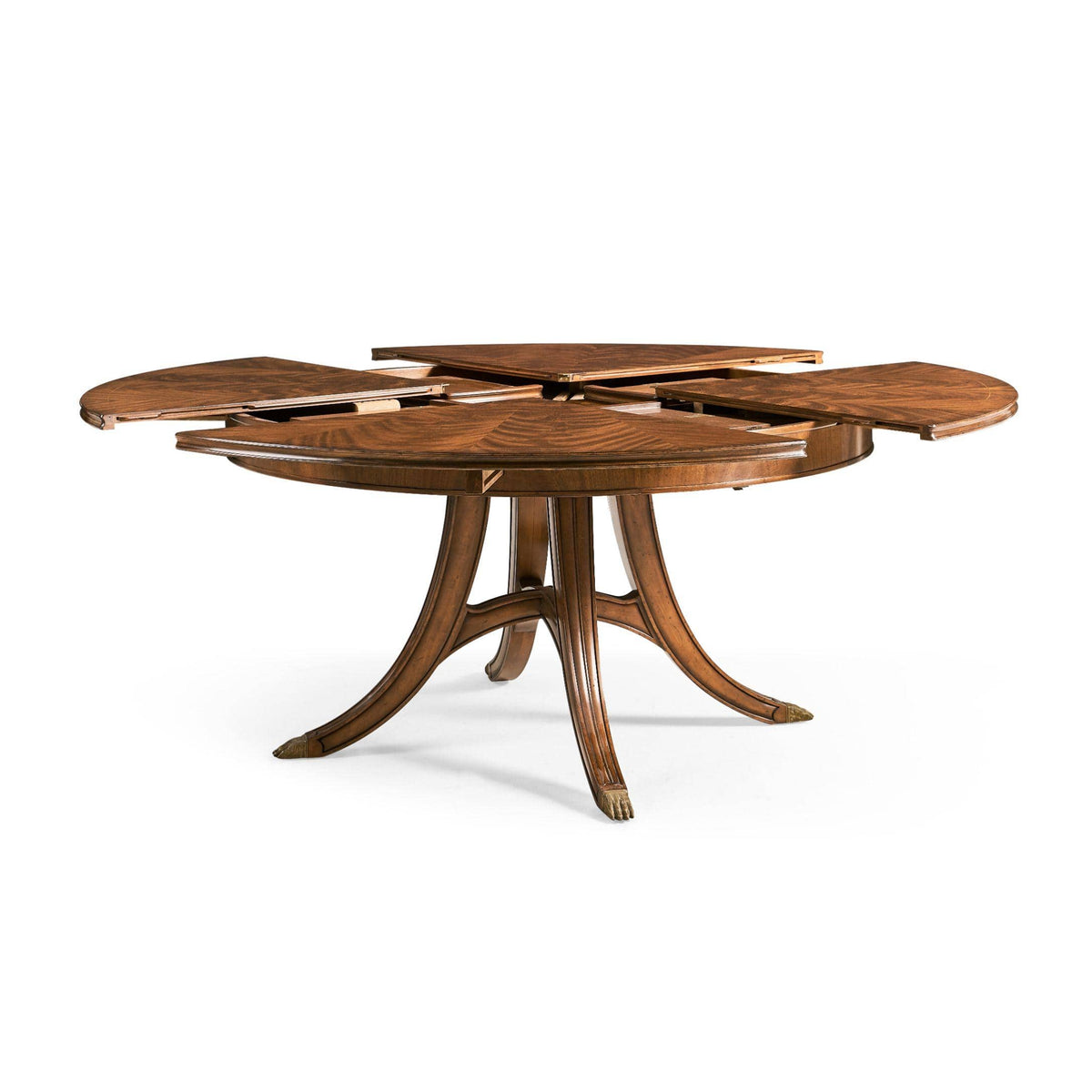 Jonathan Charles Round Dining Table Monarch with Self Storing Leaves.