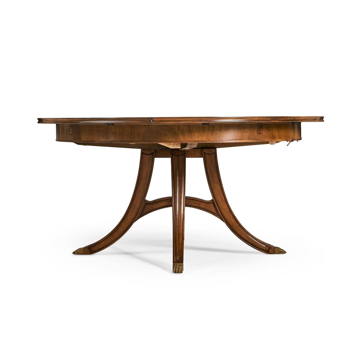 Jonathan Charles Round Dining Table Monarch with Self Storing Leaves.