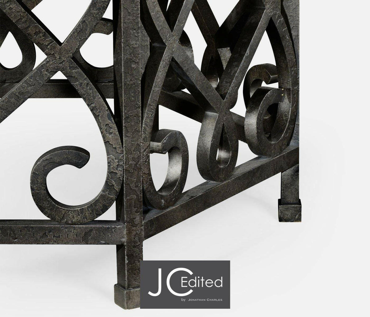 Jonathan Charles Round Dining Table Wrought Iron - Limed.