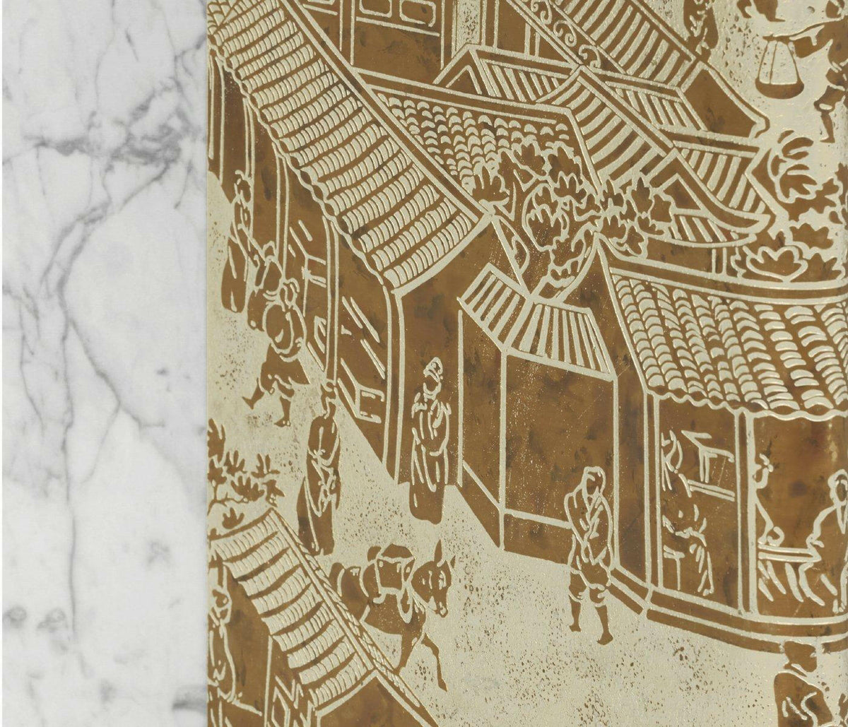 Jonathan Charles Supper Table Chinoiserie Style.