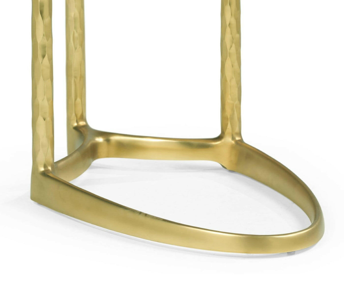 Jonathan Charles Supper Table in Satin Gold Brass.