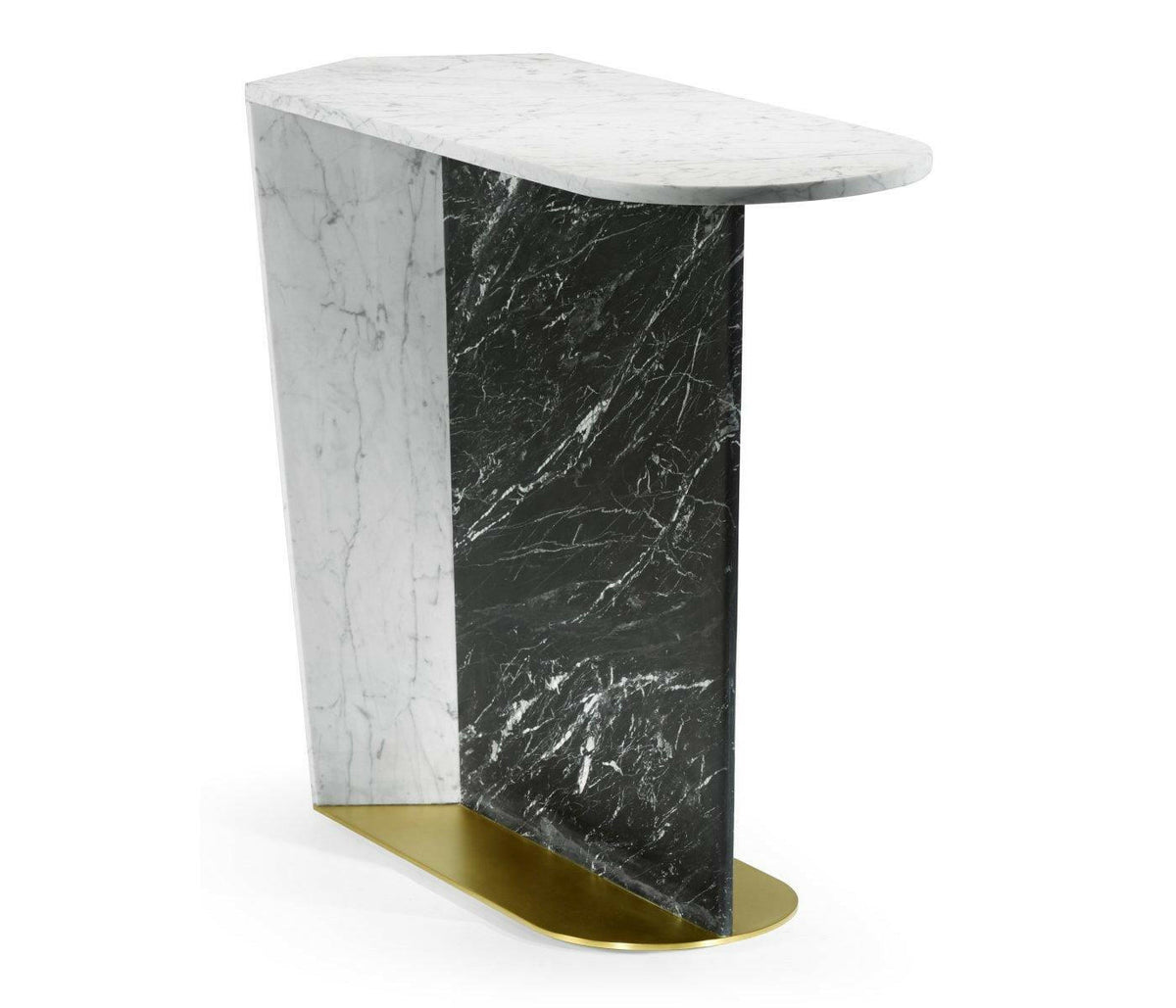 Jonathan Charles Supper Table White & Black Marble.