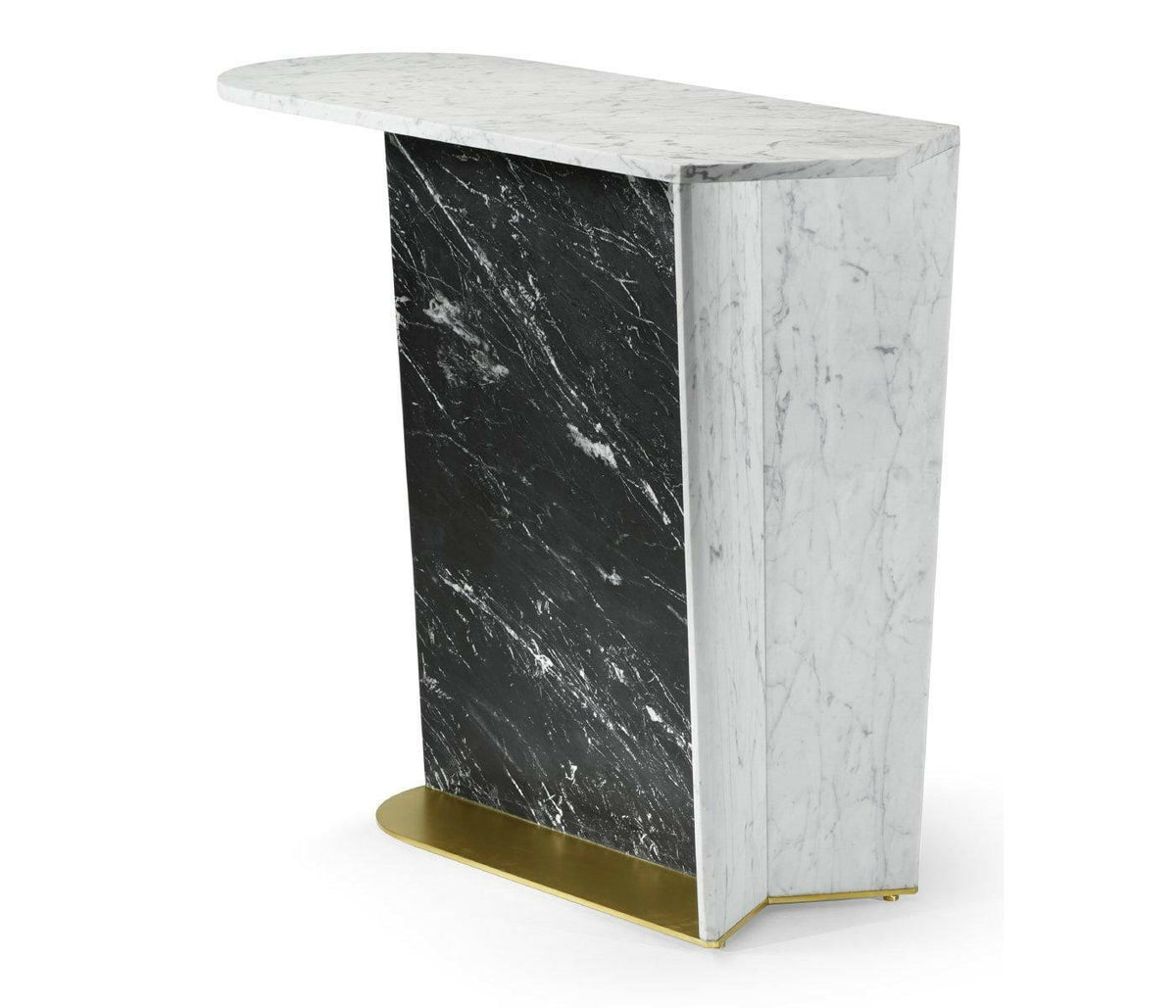 Jonathan Charles Supper Table White & Black Marble.