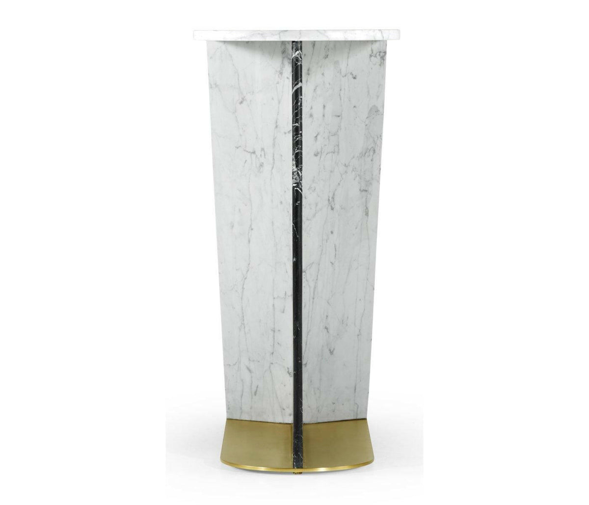 Jonathan Charles Supper Table White & Black Marble.
