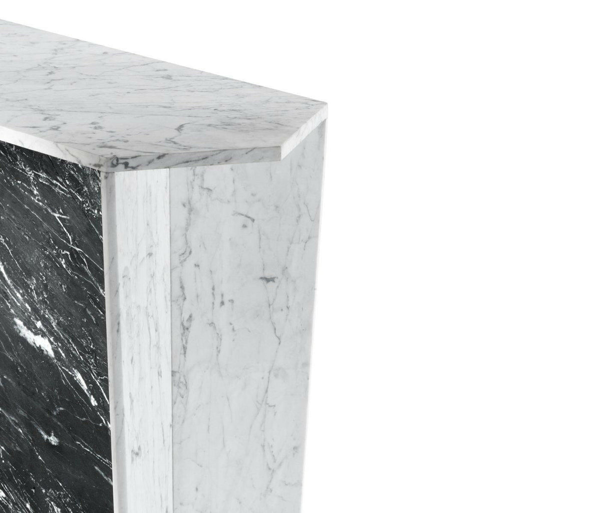 Jonathan Charles Supper Table White & Black Marble.