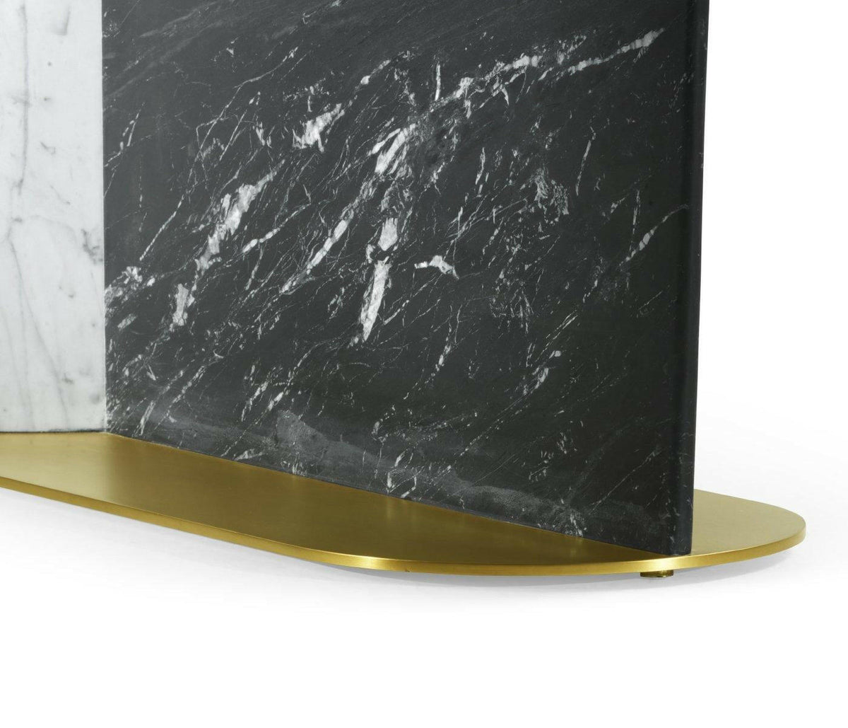 Jonathan Charles Supper Table White & Black Marble.