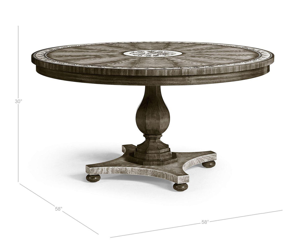 Jonathan Charles Vermeer Round Pedestal Dining Table.