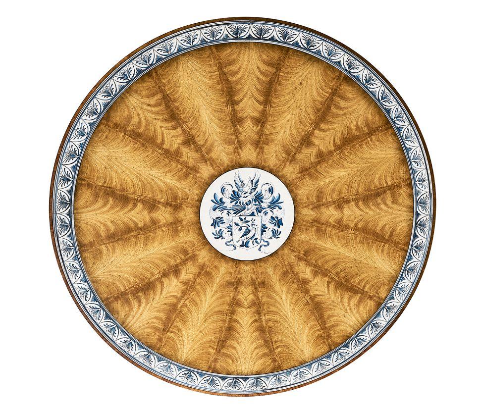 Jonathan Charles Vermeer Round Pedestal Dining Table.