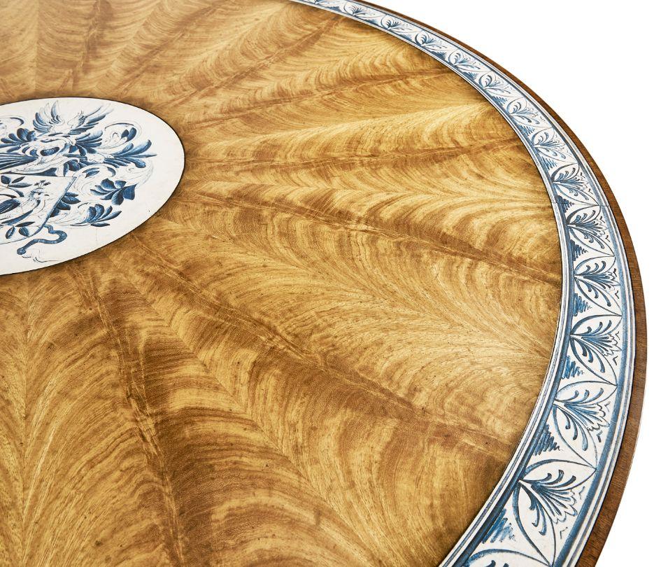 Jonathan Charles Vermeer Round Pedestal Dining Table.