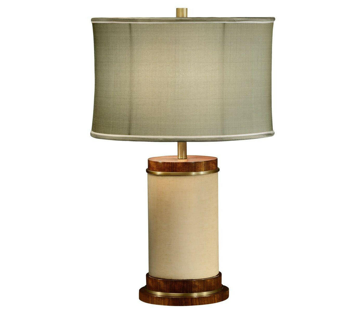 Jonathan Charles Cylindrical Table Lamp Italian 1950s - Ivory.