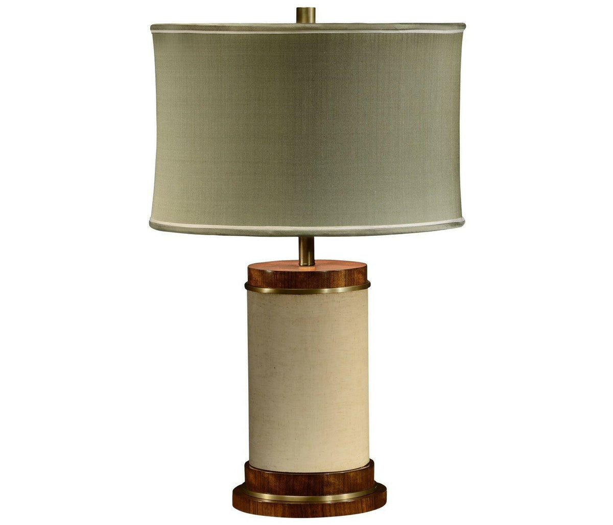 Jonathan Charles Cylindrical Table Lamp Italian 1950s - Ivory.