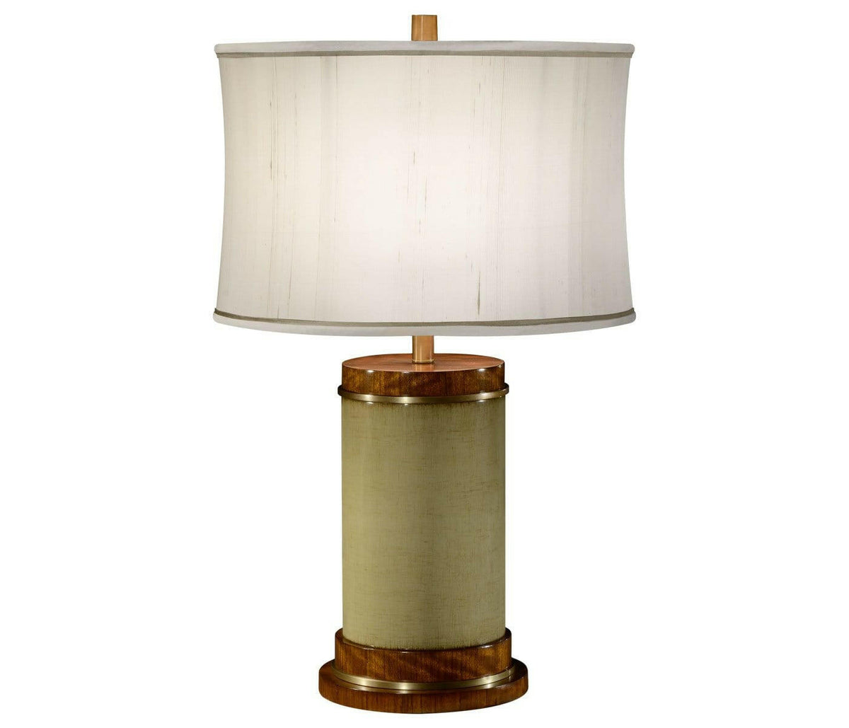 Jonathan Charles Cylindrical Table Lamp Italian 1950s - Sage.