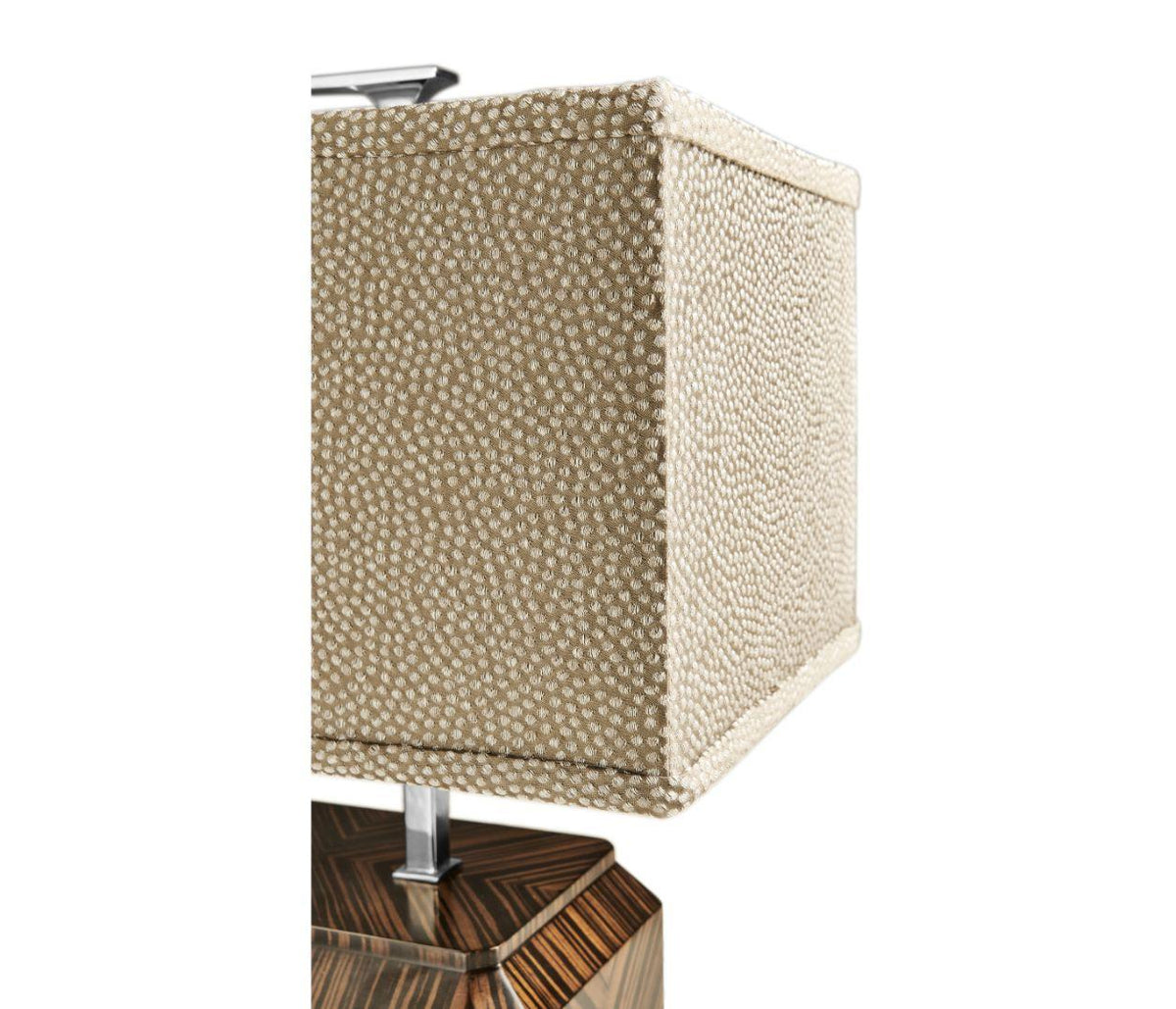 Jonathan Charles Table Lamp Chinese Tea Caddy in Macassar Ebony.