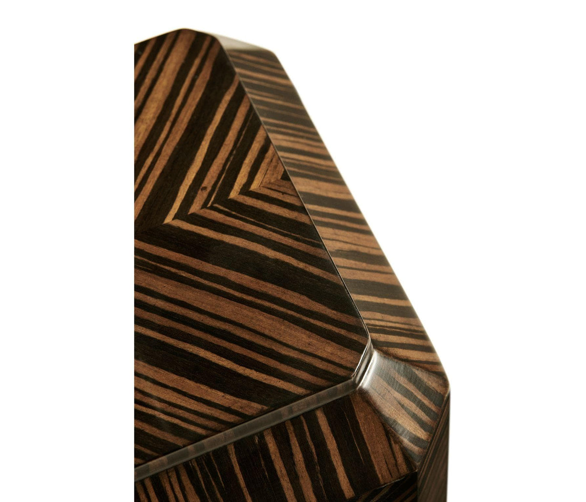 Jonathan Charles Table Lamp Chinese Tea Caddy in Macassar Ebony.