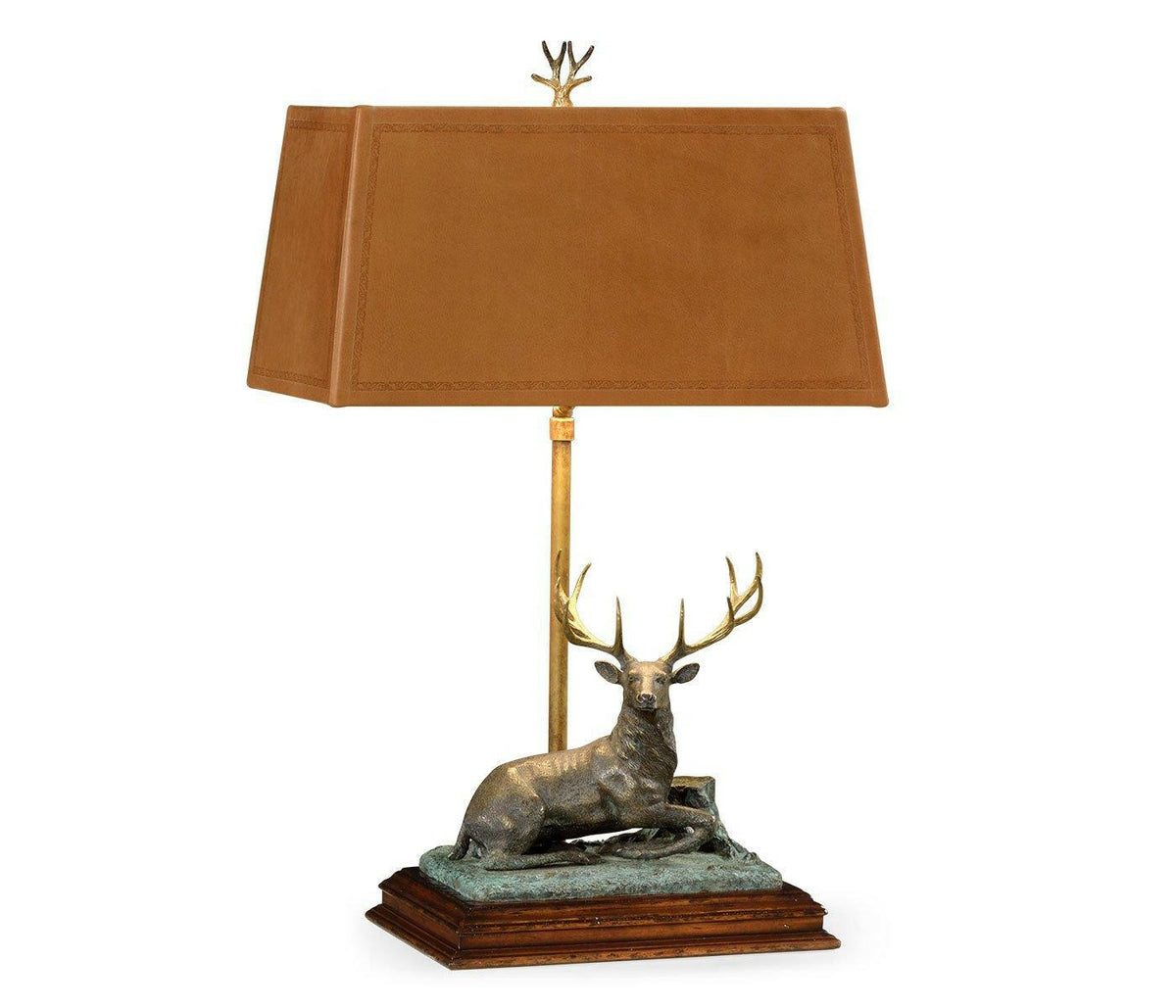Jonathan Charles Table Lamp Deer in Dark Bronze - Left.