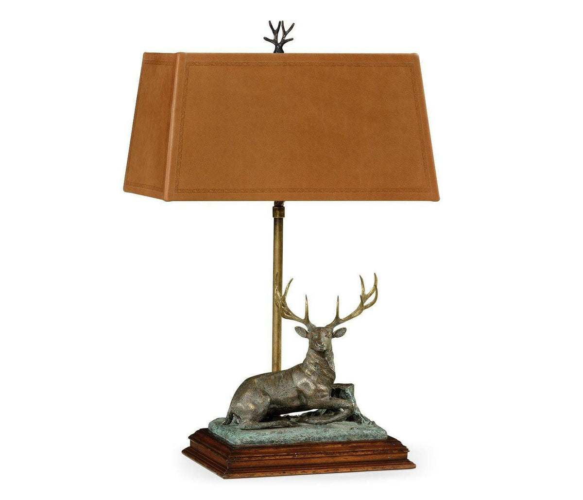 Jonathan Charles Table Lamp Deer in Dark Bronze - Left.