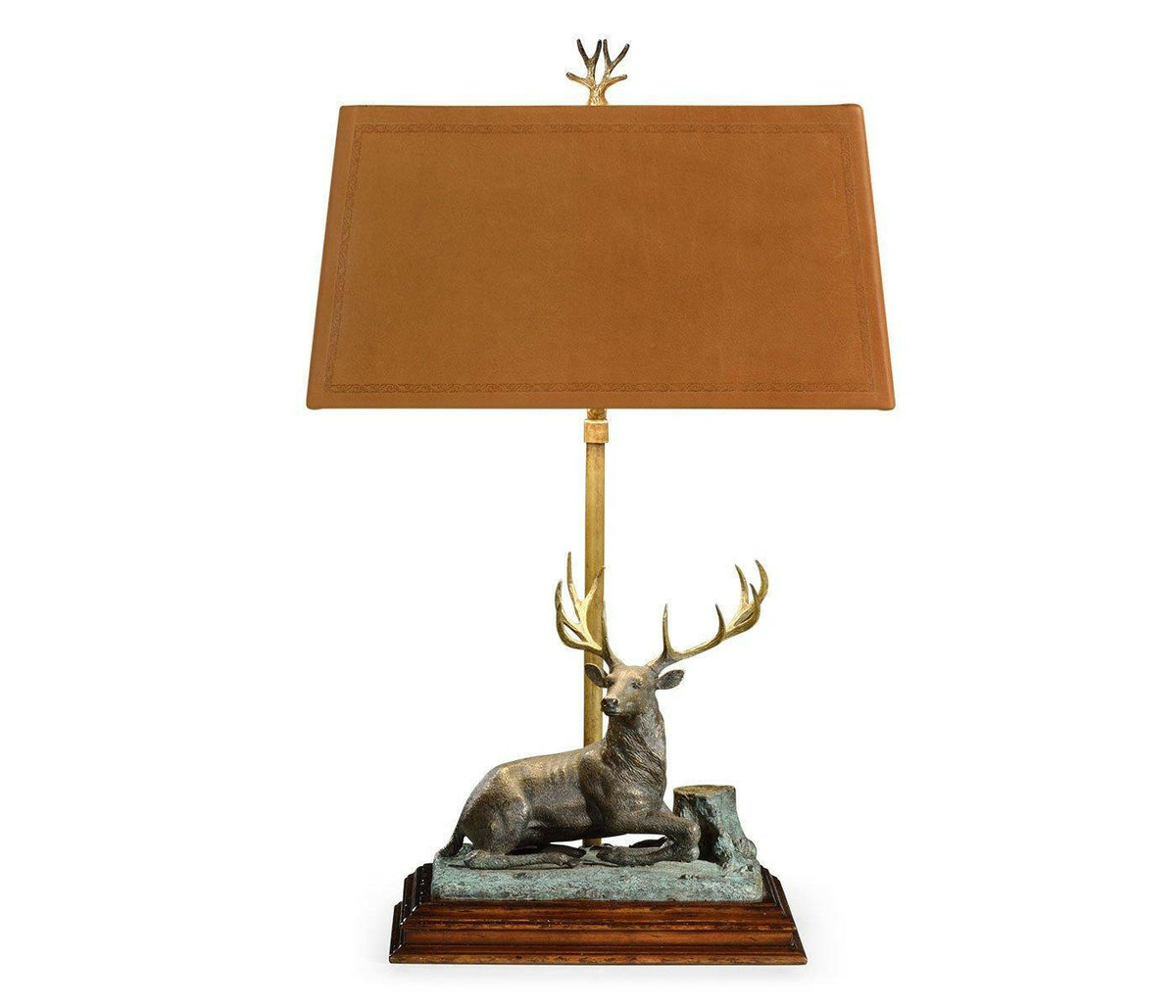 Jonathan Charles Table Lamp Deer in Dark Bronze - Left.