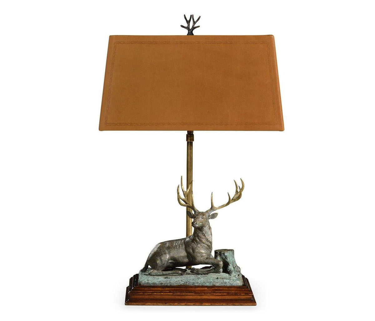 Jonathan Charles Table Lamp Deer in Dark Bronze - Left.