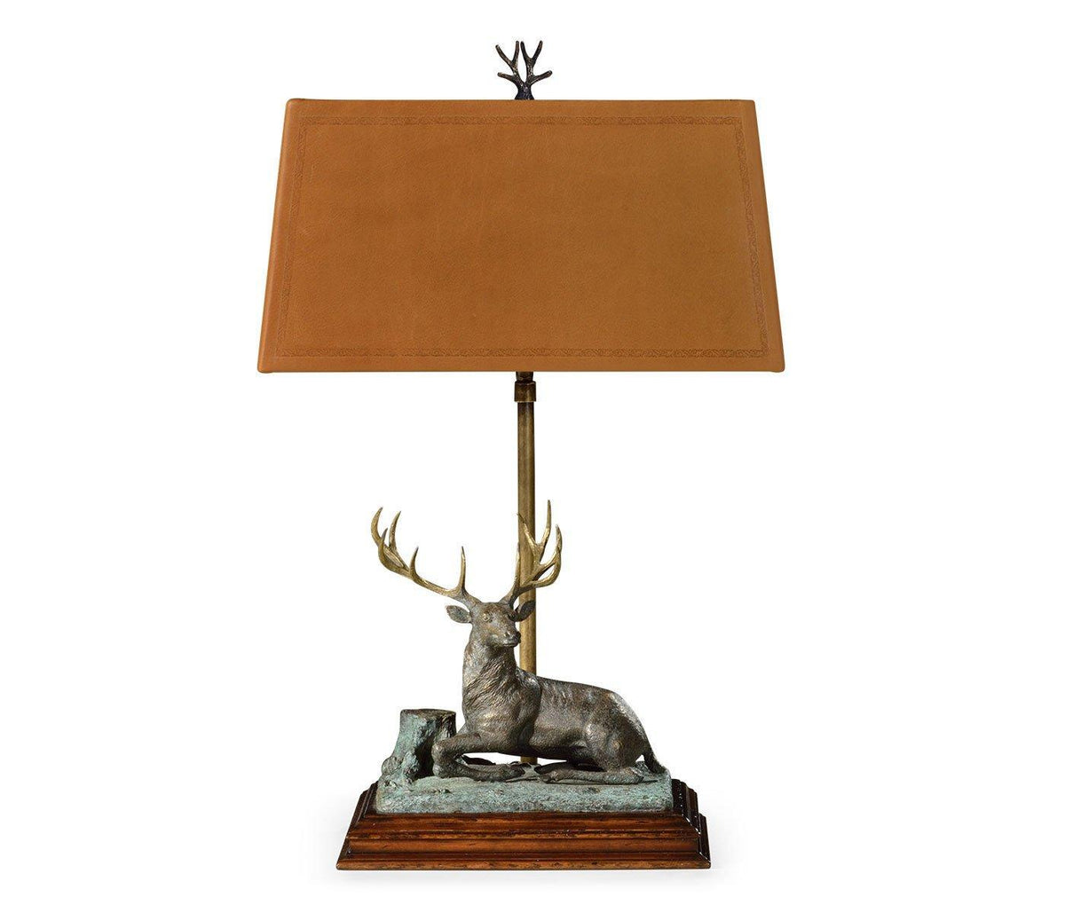 Jonathan Charles Table Lamp Deer in Dark Bronze - Right.