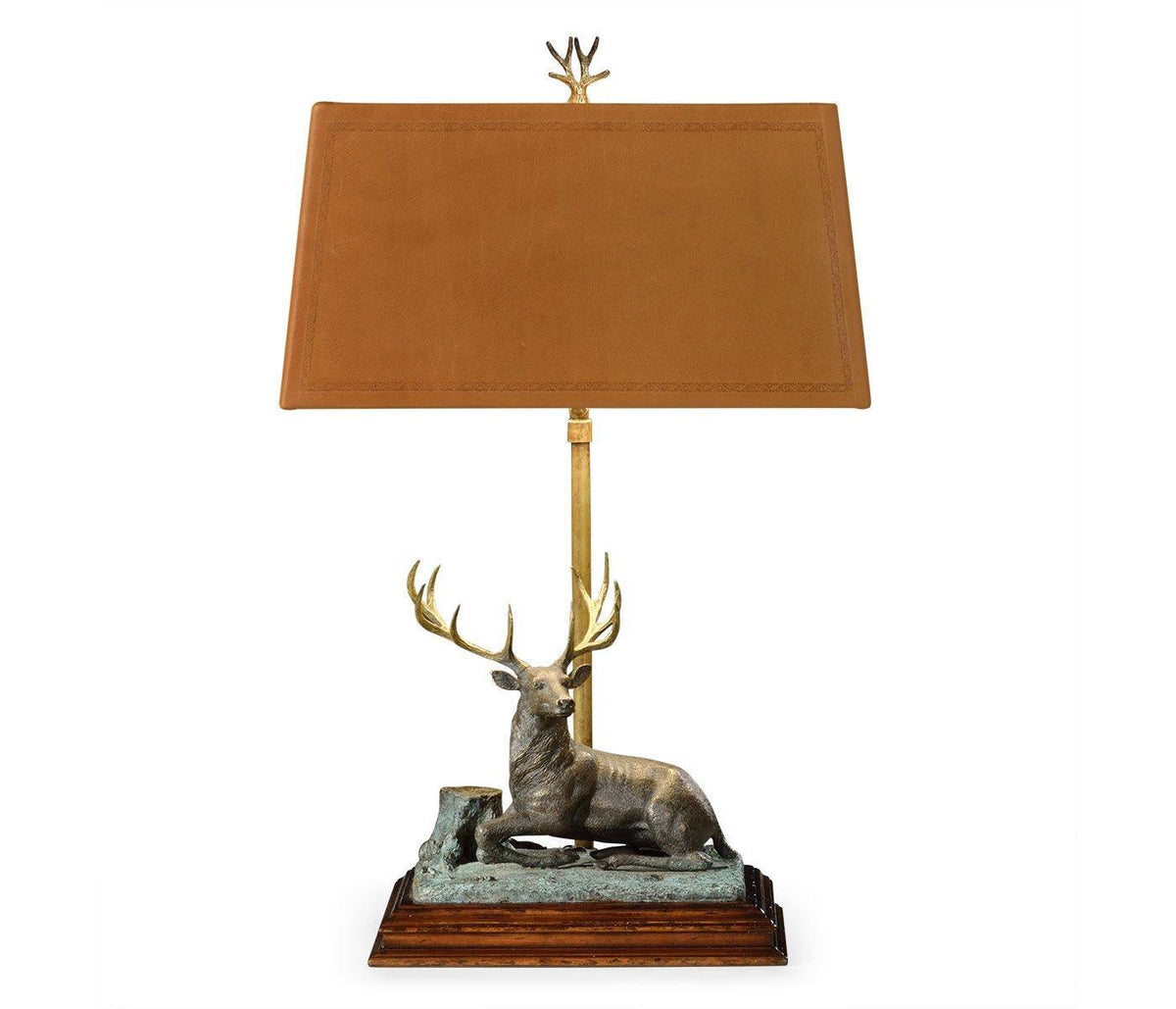 Jonathan Charles Table Lamp Deer in Dark Bronze - Right.