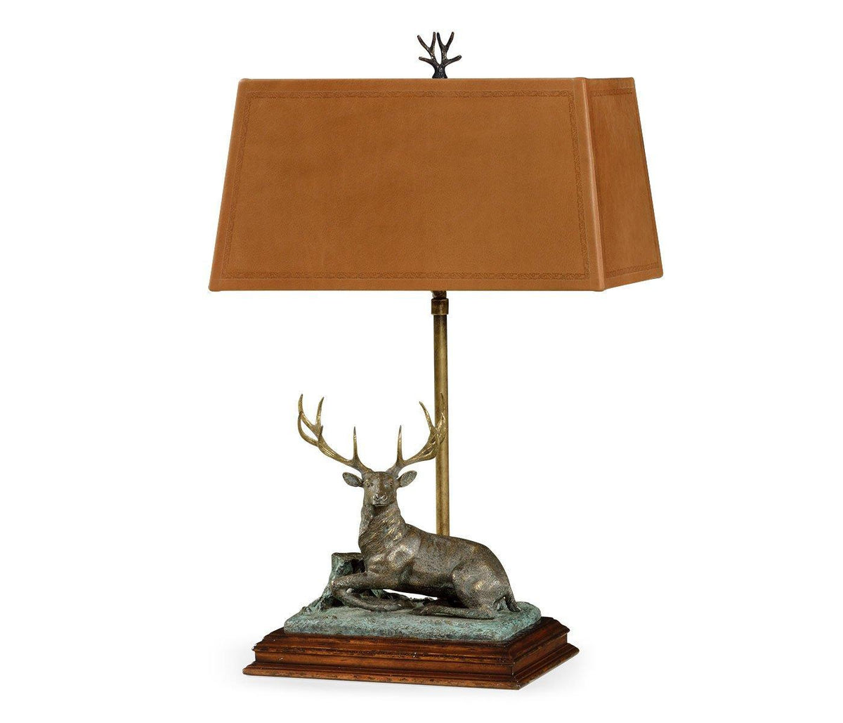 Jonathan Charles Table Lamp Deer in Dark Bronze - Right.