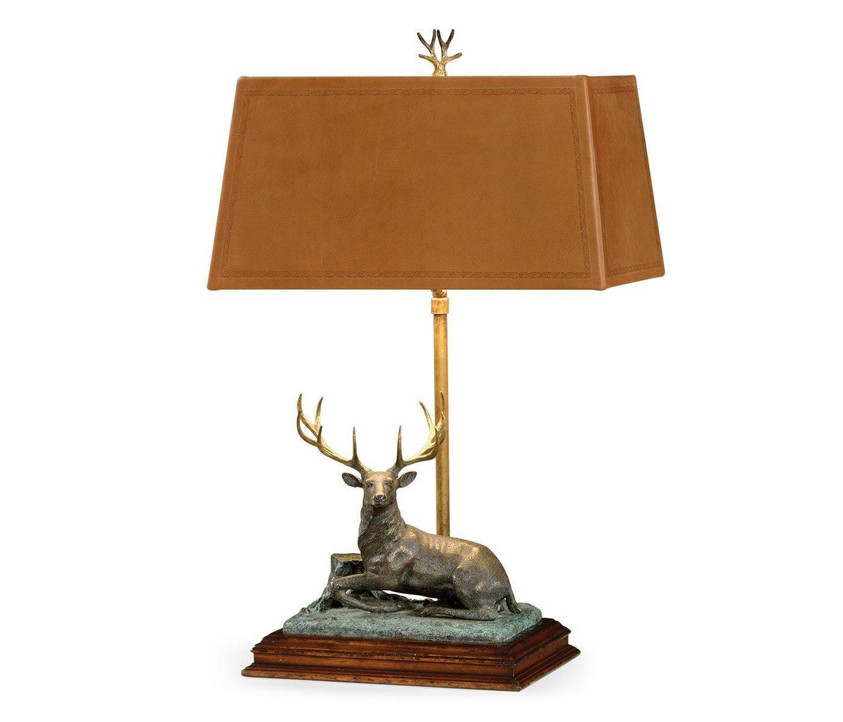 Jonathan Charles Table Lamp Deer in Dark Bronze - Right.