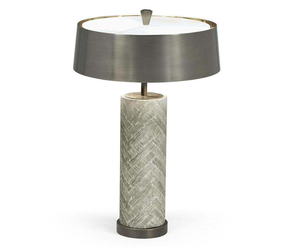 Jonathan Charles Table Lamp Doha with Brass - Grey.