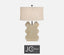 Jonathan Charles Table Lamp Eclectic with Curvy Base - Limed Acacia.