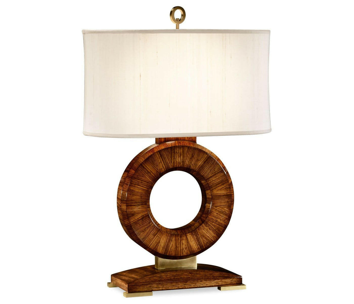 Jonathan Charles Table Lamp Porthole in Porthole Zebrano.