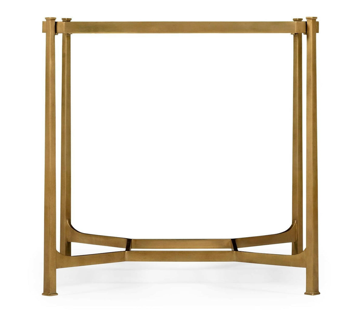 Duresta Square Side Table Contemporary with Glass Top - Gilded.