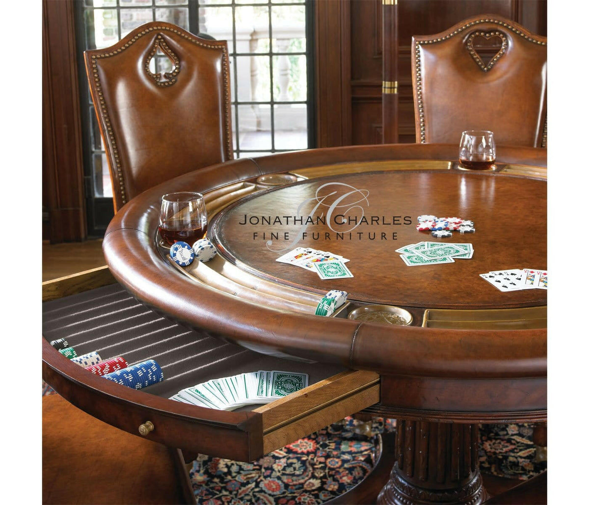 Georgian Round Poker Table.