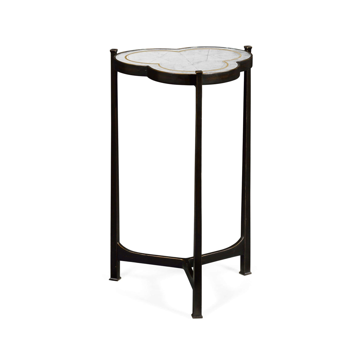 Jonathan Charles Accent Table Trefoil in Eglomise - Bronze.