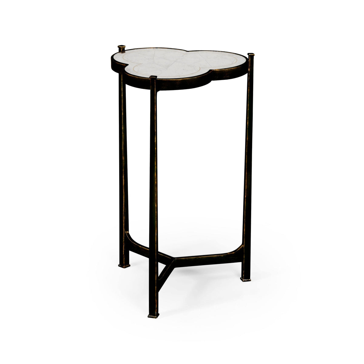 Jonathan Charles Accent Table Trefoil in Eglomise - Bronze.