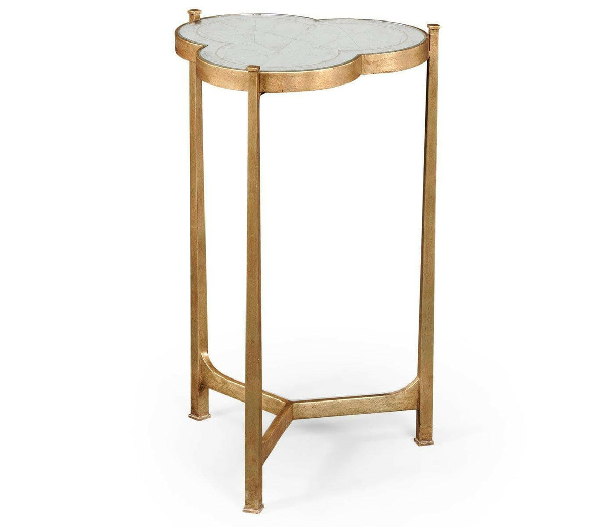 Jonathan Charles Accent Table Trefoil in Eglomise - Gilded.