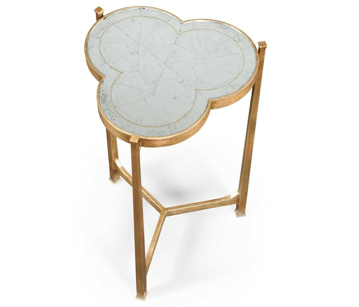 Jonathan Charles Accent Table Trefoil in Eglomise - Gilded.