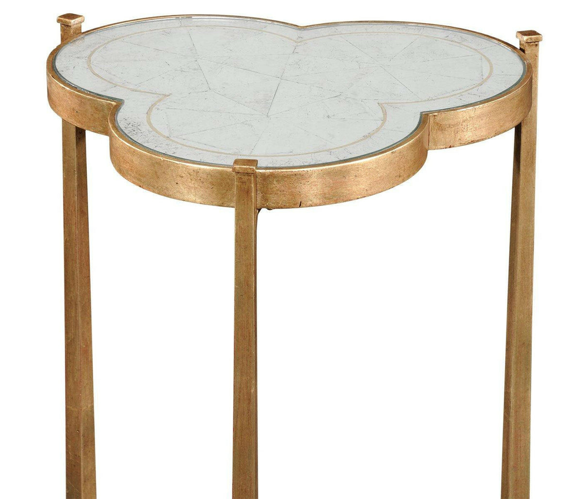 Jonathan Charles Accent Table Trefoil in Eglomise - Gilded.