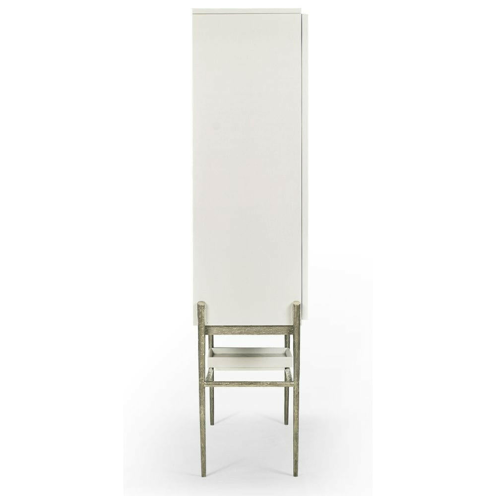 Jonathan Charles Allegra Cast Metal Bar Cabinet.